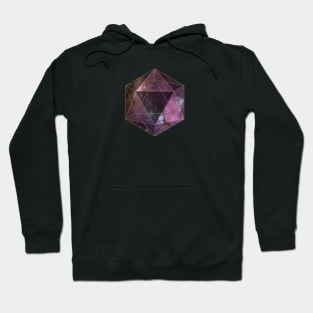 Starred sky geometry concept: a crystal purple heart Hoodie